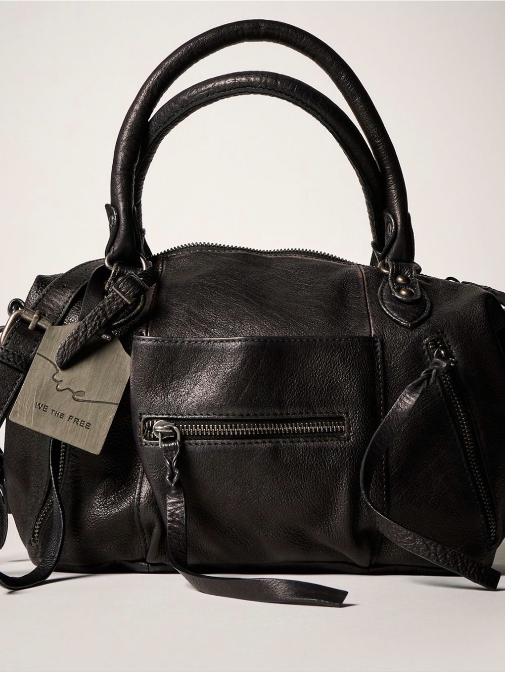 Free People We the Free Baby Emerson Tote Bag, Black NEW NWT - Picture 2 of 7